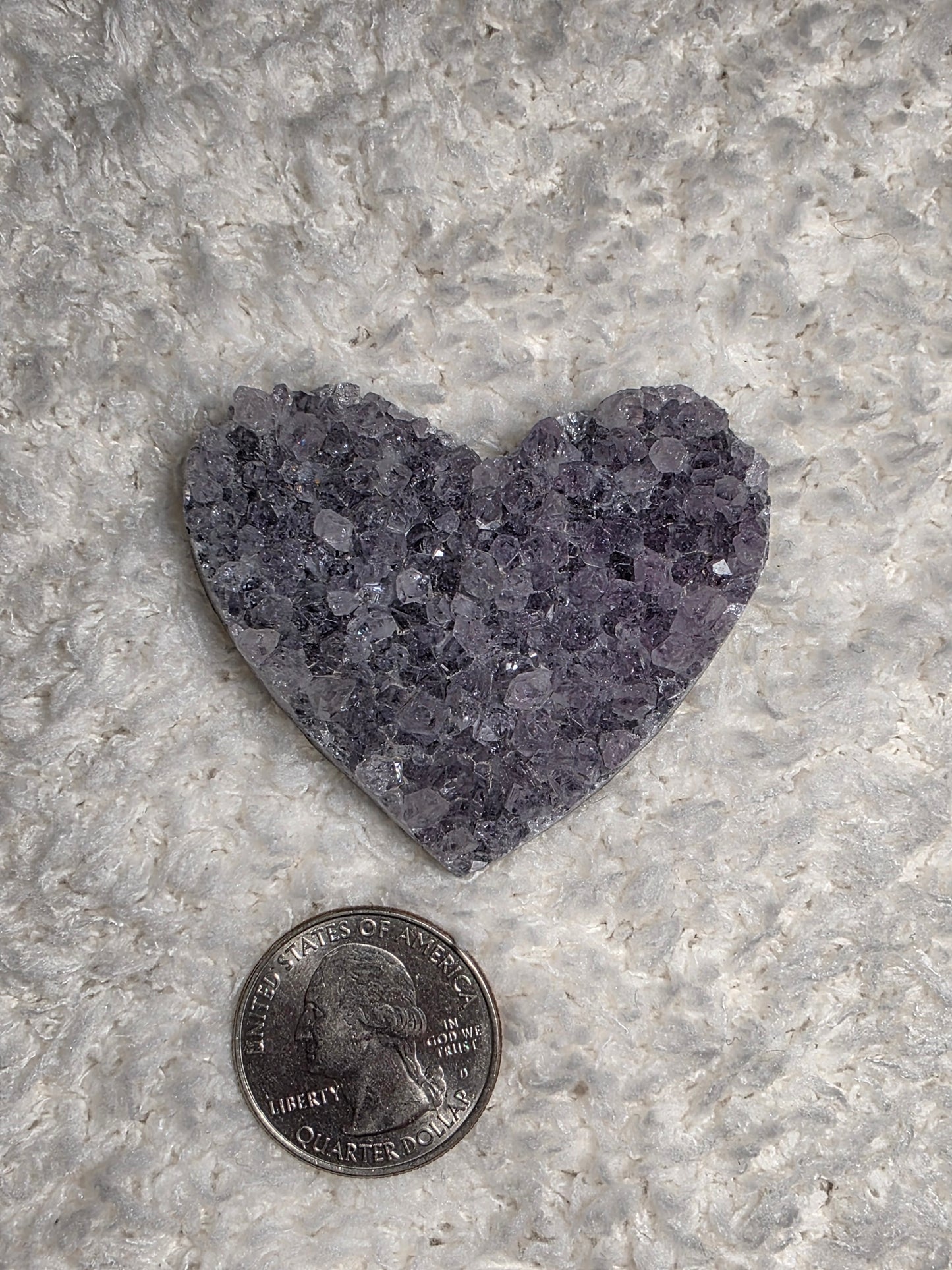 Druzy Amethyst Heart