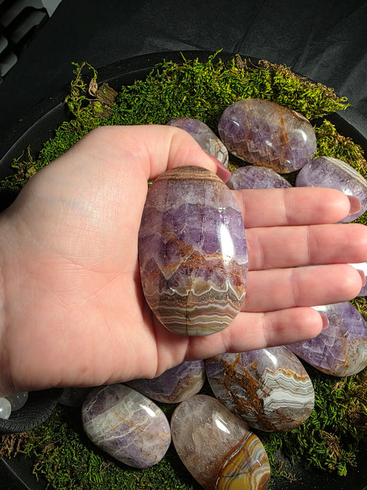 Amethyst Mixed Agate Palmstone