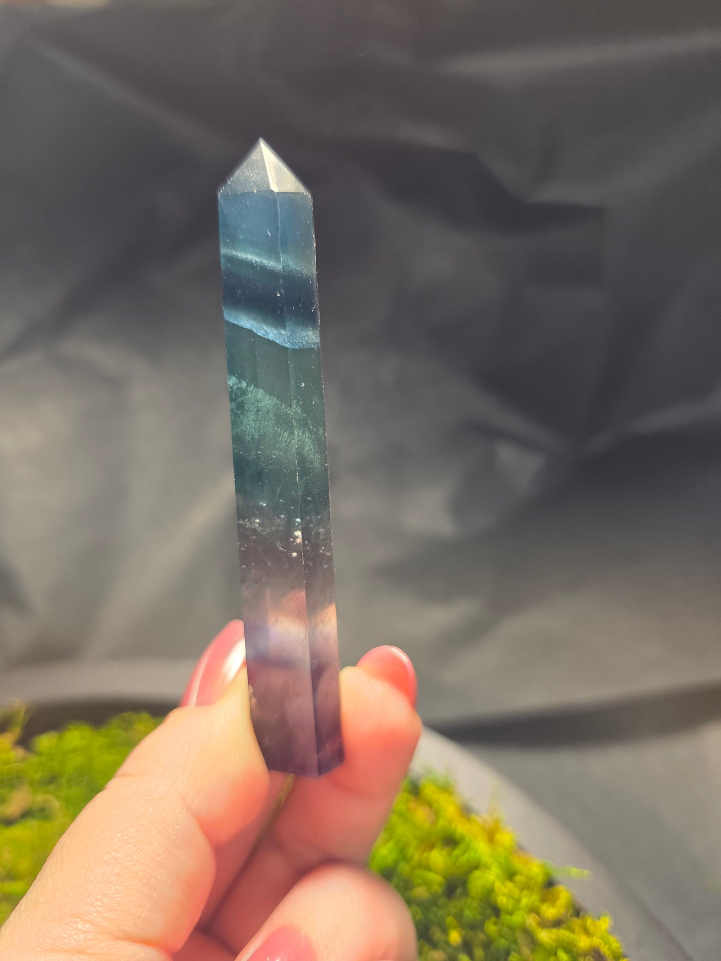 Thin Rainbow Fluorite Tower