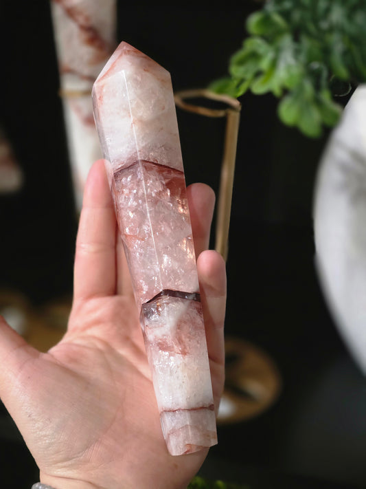 Fire Quartz Wand With Stand