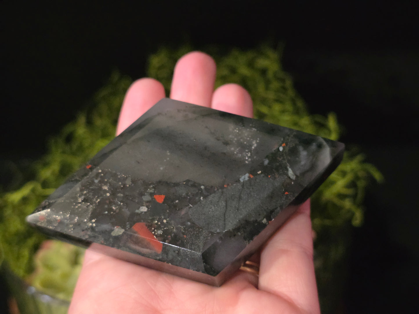 Natural Africa Blood Rhombus Shaped Crystal
