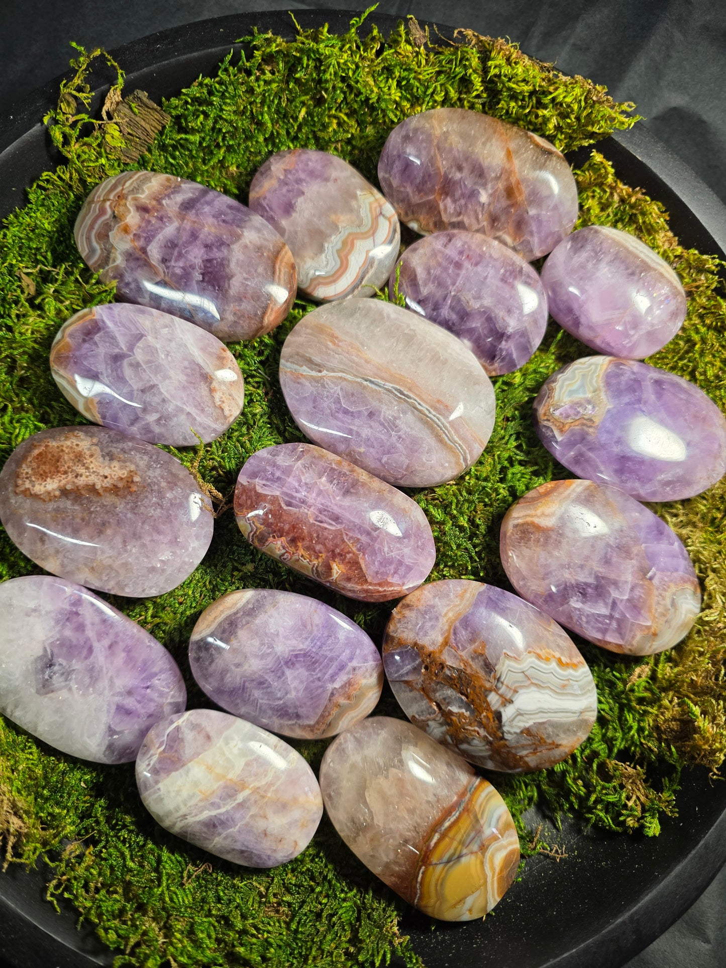 Amethyst Mixed Agate Palmstone