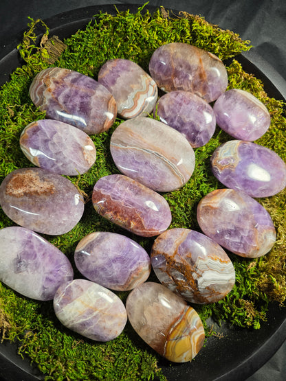 Amethyst Mixed Agate Palmstone