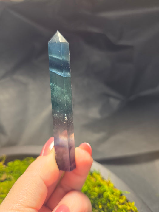 Thin Rainbow Fluorite Tower