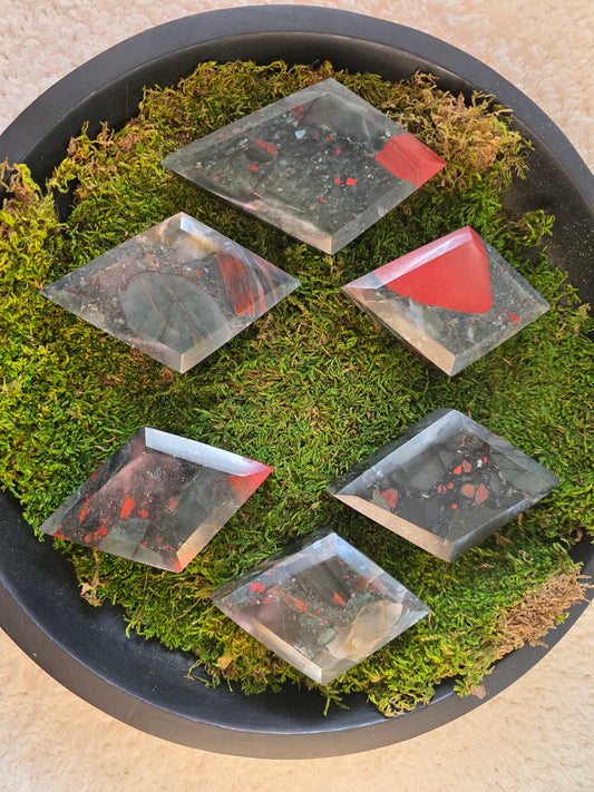 Natural Africa Blood Rhombus Shaped Crystal
